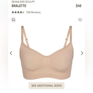 NWOT - SKIMS - Seamless Sculpt Bralette 2XL/3XL‎ color: mica